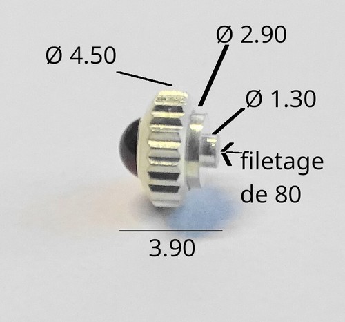 Couronne remontoir montre - montre, en